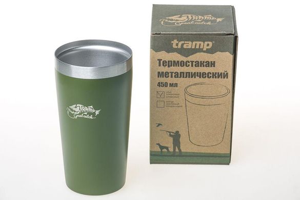 Термостакан металлический Tramp (450мл) оливковый TRC-102 описание, фото, купить
