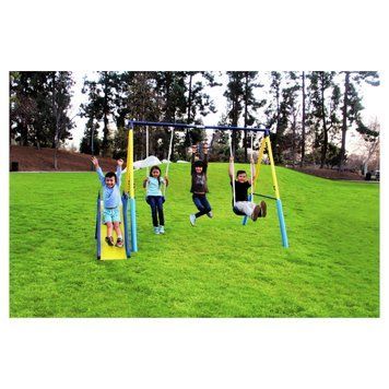 Дитячий ігровий комплекс "My First Metal Swing Set - Yellow / Blue" опис, фото, купити