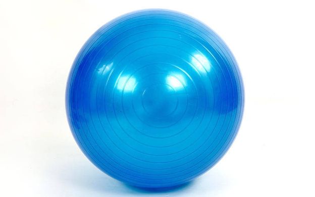 М'яч для фітнесу (фітбол) глянсовий з еспандерами і ременем для кріпл 75см PS FI-0702B-75 (1500г, ABS) опис, фото, купити