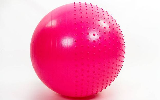 М'яч для фітнесу (фітбол) полумассажний 2в1 75см ZEL FI-4437-75 (PVC, 1300г, ABS опис, фото, купити